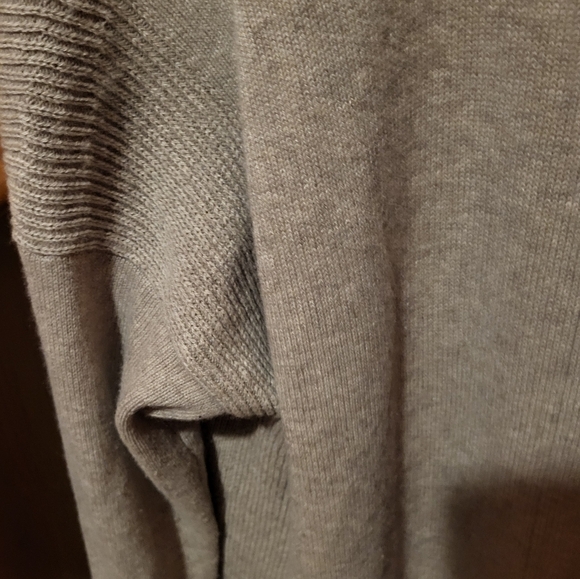 ATHLETA Wool Cashmere Wrap Longline Cardigan Sweater Taupe Camel Size Small - Picture 6 of 7